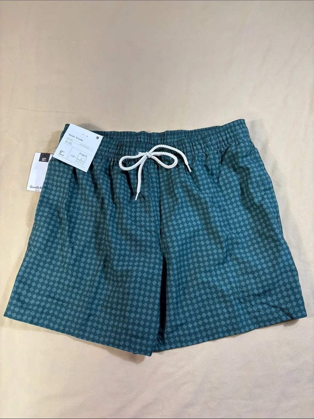 Goodfellow & Co NWT Men's Green Diamond Checkered 5